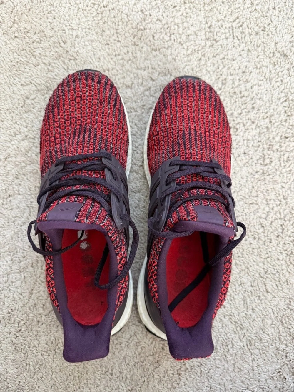 Adidas UltraBoost 4.0 Noble Red CP9248 Mens Size 9 Primeknit Boost Sneakers